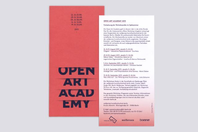 Vorder- und Rückseite Typografischer Flyer in Rot