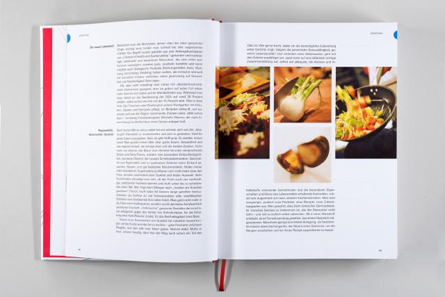 Kochbuch Seite mit Fotos und Text