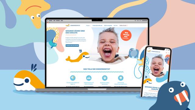 Responsive webdesign der Startseite für Kinderdentist.de
