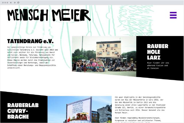 Mensch Meier Vereinswebseite