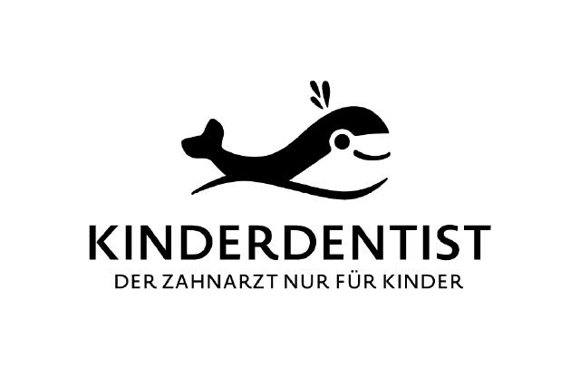 foerm logogestaltung kinderdentist Wal und Schriftzug mit Claim